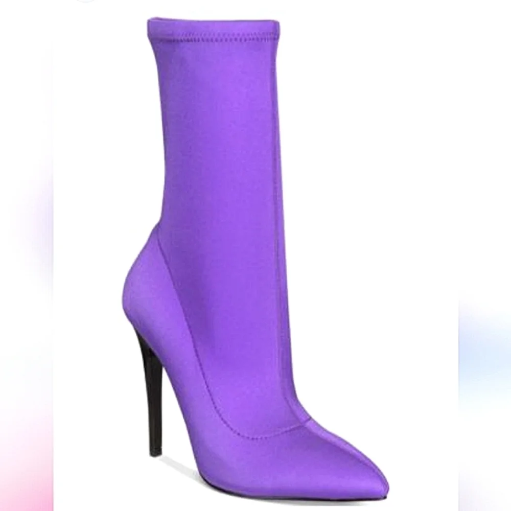 Call It Spring Hailassi Pull-On Ankle Sock Booties w/Stiletto Heel Size 8 - Picture 4 of 4